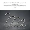 S Hanger Stainless Steel Coat Scarf Bag Keys Hook Kitchen Bathroom Storage Organizer Hanging Holder Organizing Reusable