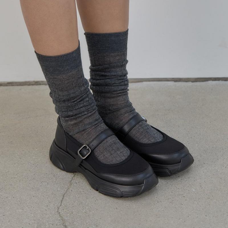 Thommcan Women S Comfort Mary Jane SneakerS Black 8tmbn25S1S Bunny02