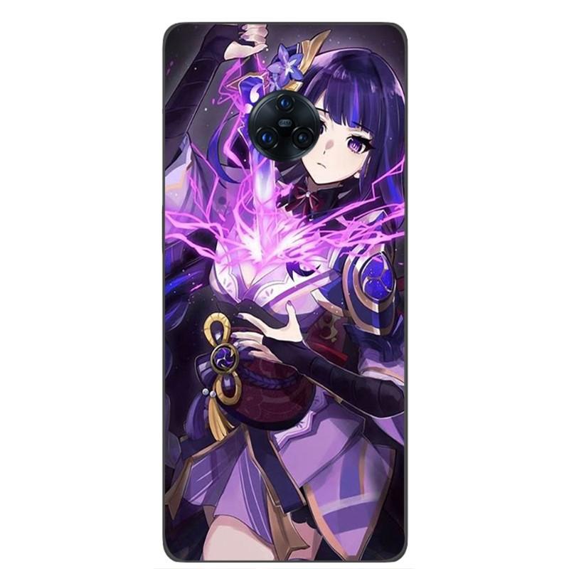Genshin Impact Raiden Shogun Phone Case For VIVO Y95 Y93 Y31 Y20 V19 V17 V15 Pro X60 NEX Soft Black Phone Cover