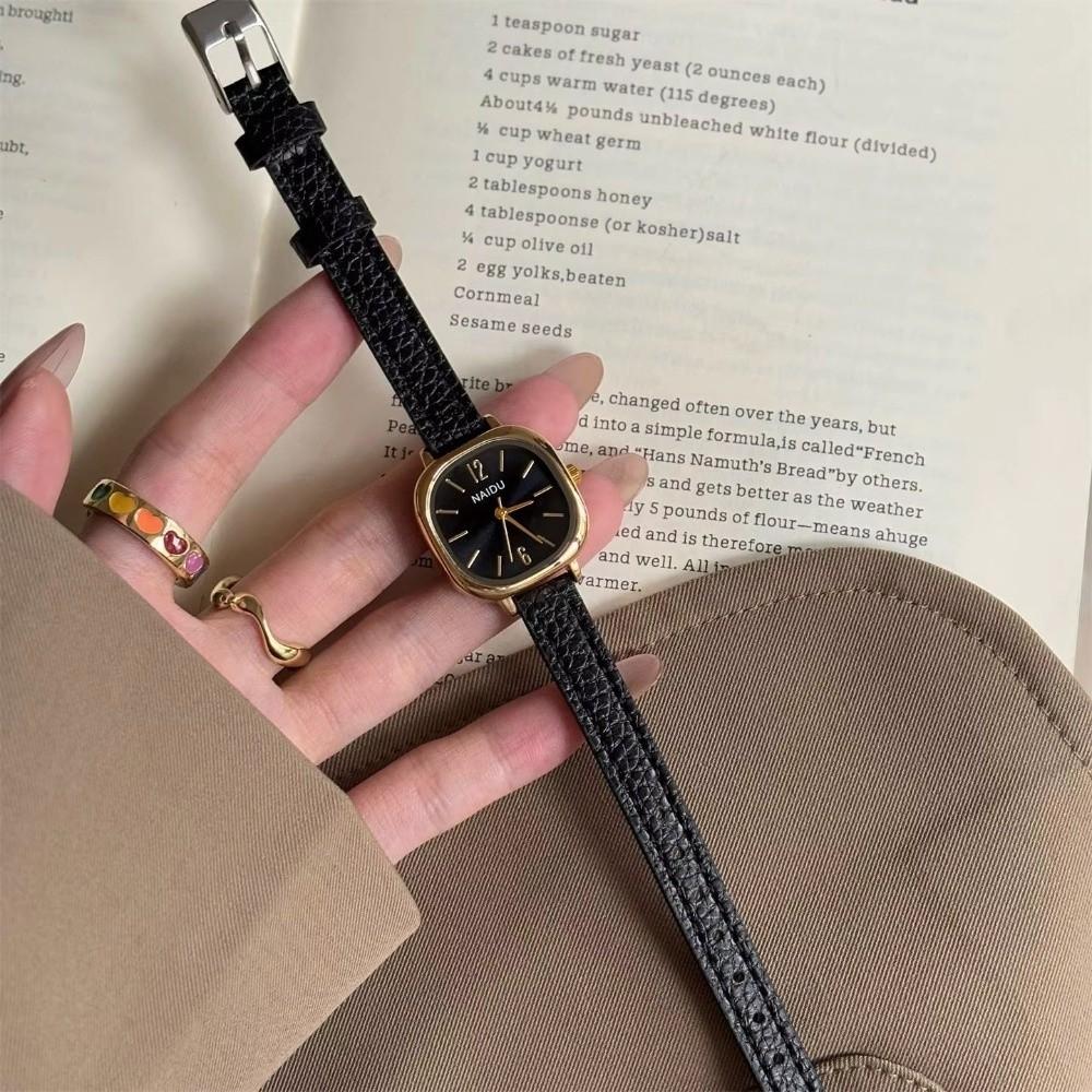 Square Dial Women Wristwatch Leather Strap Square Dial Watch Casual Quartz Watch Women