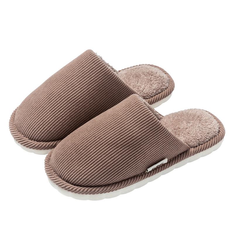 Winter cotton slippers indoor floor mop home warm thickened non-slip couple plush cotton slippers