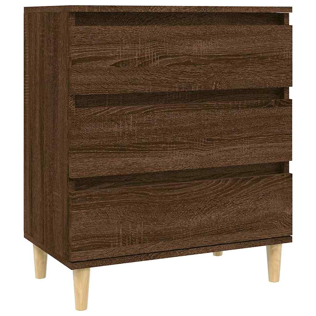 Sideboard in Brown Oak Look 23.6 x 13.8 x 27.6 in (60 x 35 x 70 cm) Engineered Wood