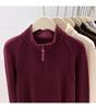 Women's Thickened Double-Sided Fleece Half-Zip Sweatshirt for Autumn and Winter