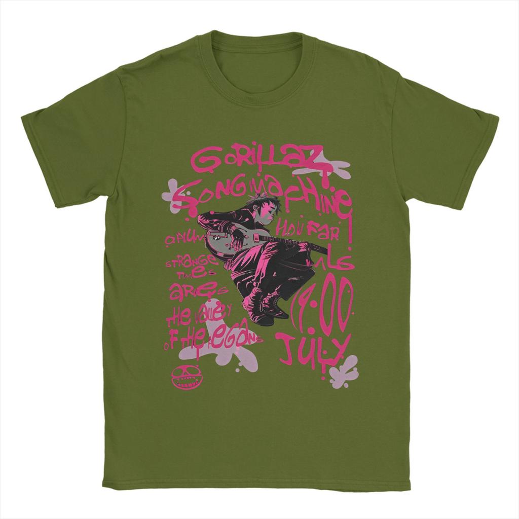 Musikband Gorillaz Punk Rock T-Shirt Sommer Harajuku T-Shirts Männer Baumwolle Rundhals Übergröße 5XL T-Shirts Kurzarm-T-Shirt