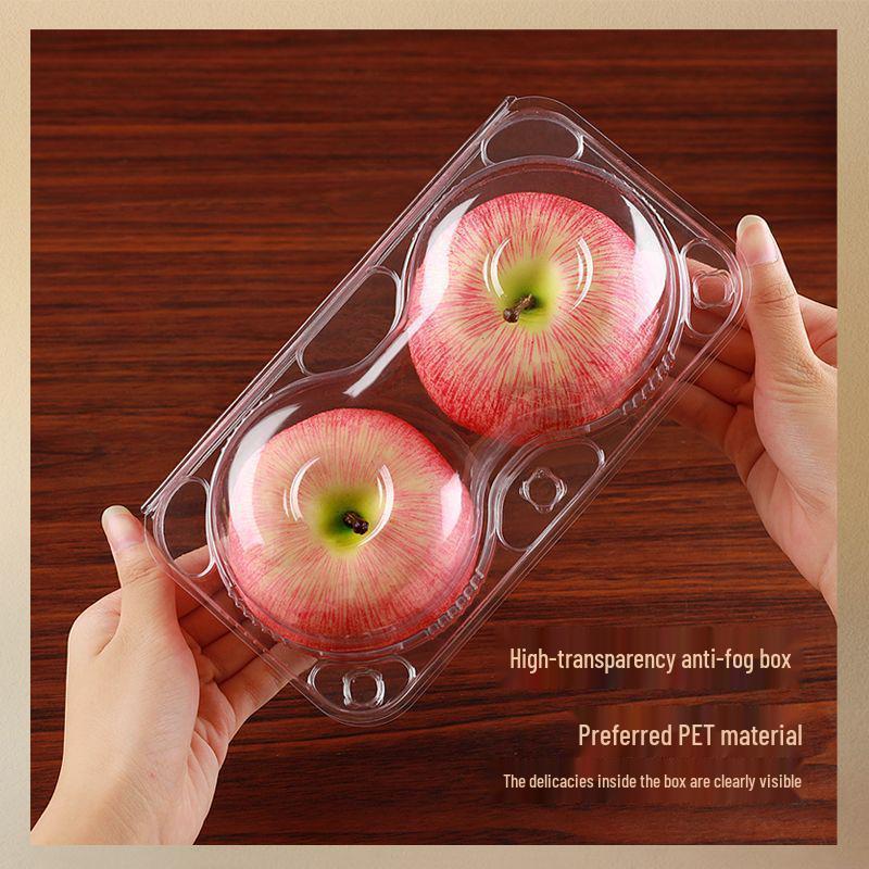 Pfirsich-Orange & Kiwi Transparente Einweg-Obstverpackungsbox
