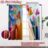 Flat Printing Window Treatment Curtains Colorful Butterflies Pencils Digital Printed Polyester Drapes Family Party Curtain Set Of 2 Made Washable