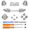 eXtremeRate Transparent Replacement Buttons for Xbox Series X LB RB LT RT Bumper Triggers ABXY Sync Share Key & X, D-pad Start/Back [Clear Black]