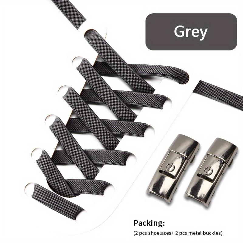1pair No-Tie Shoelaces With Buckles For Sneakers Sports Shoes