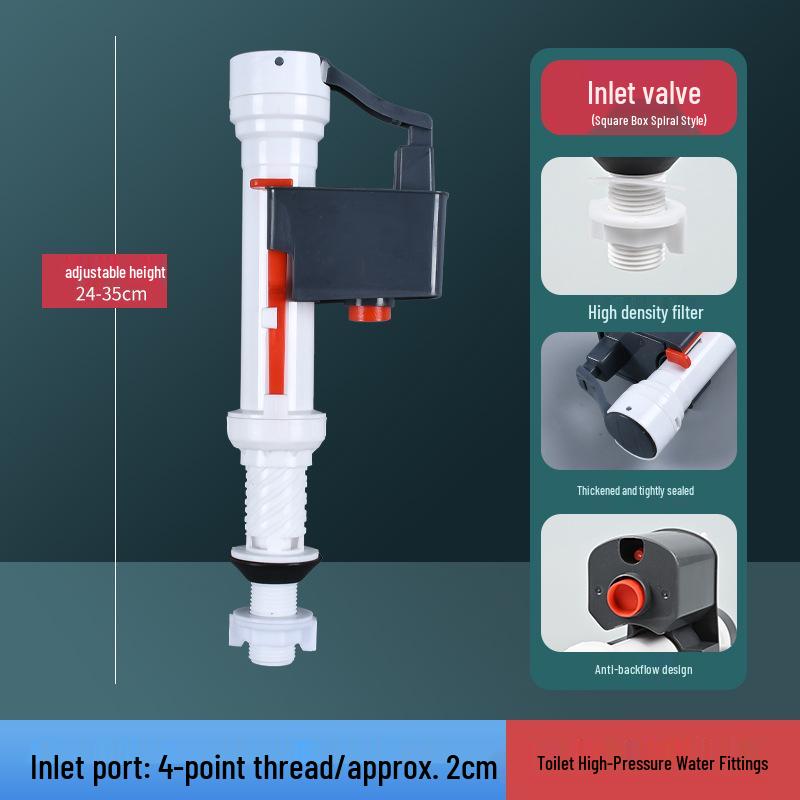 Adjustable High-Pressure Toilet Tank Water Fitting Set