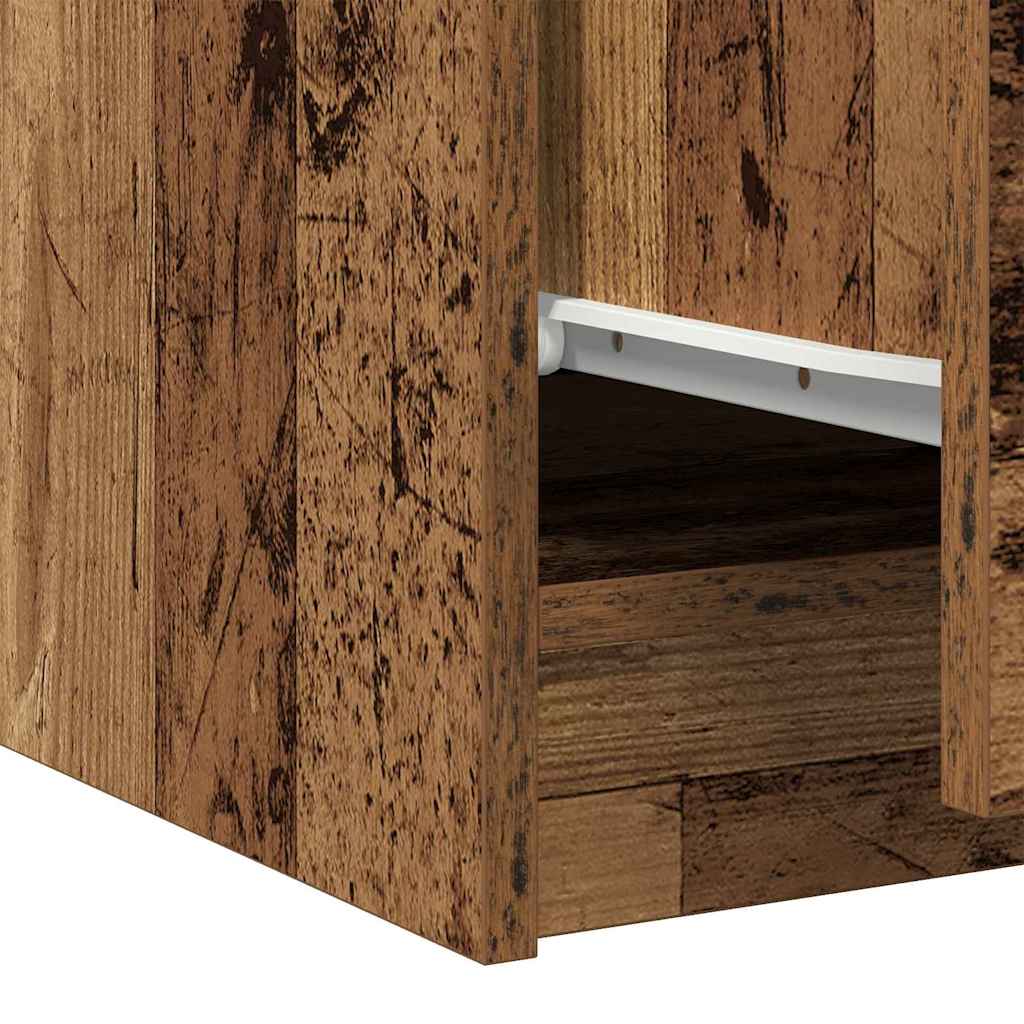 Bathroom Cabinet with Door Rustic Wood Look 78 X 37 X 59 Cm Engineered Wood