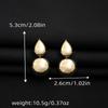 Irregular Teardrop Earrings Modern Design Oval Drop Earrings Lightweight Geometric Earrings  Girl