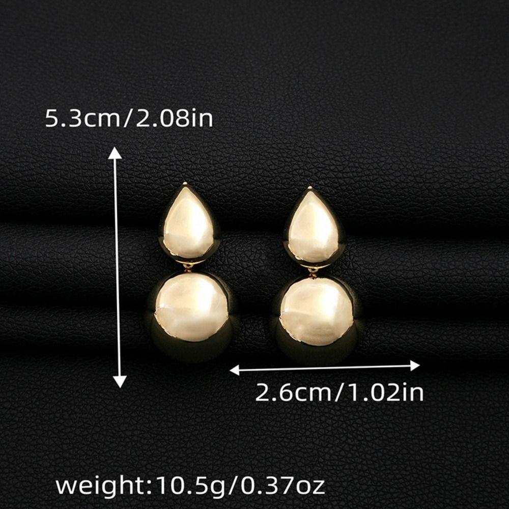 Irregular Teardrop Earrings Modern Design Oval Drop Earrings Lightweight Geometric Earrings  Girl