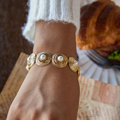 Leichter Luxus Premium 18K Highlight Perlen Armband Schmuck