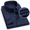 Men Formal Shirt Long Sleeve Office Solid Color Fashion Business Pocket White Social Pocket Blue Shirt Male Clothing  6XL 7XL