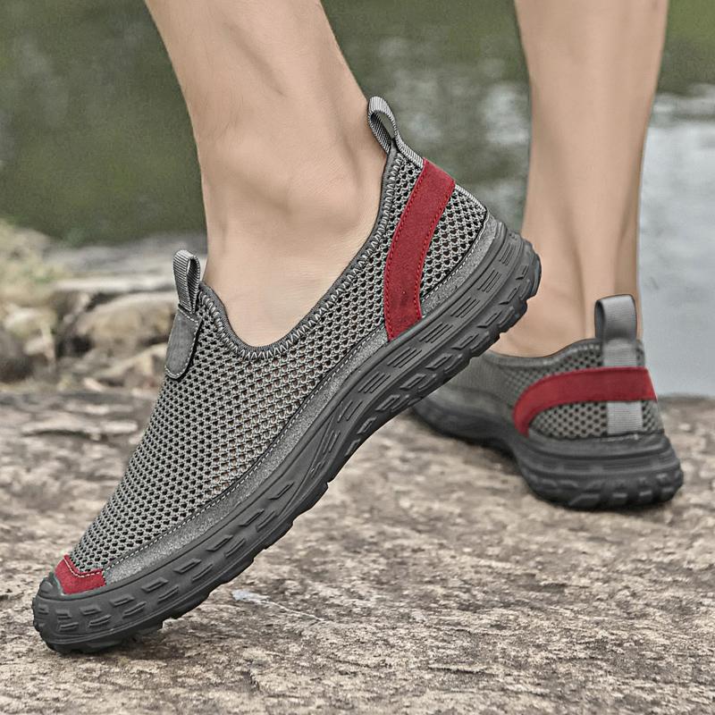 All-match Slip On Driving Shoes Tennis Sneakers Lightweight Mens Walking Shoes Breathe Flats Casual Mesh Running Shoes