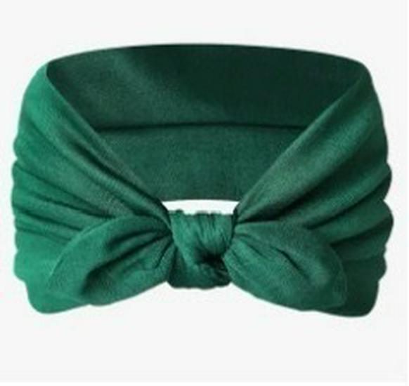 Solid Color Bow Headband for Sports, Fashion & Makeup