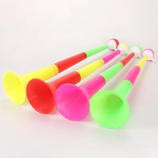 Trompete de Animação Desmontável 3 Seções Encaixáveis Retrátil Adorável Cor Vibrante Portátil Conveniente 60cm Futebol Esportes Fãs Animação Buzina Ferramenta