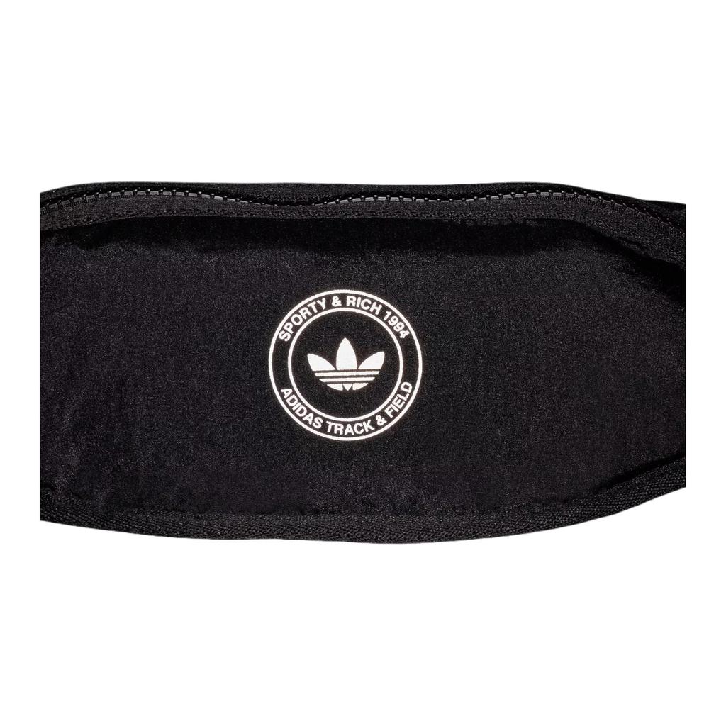 Adidas Originals X Sporty & Rich Collaboration 0.9L Fashionable Versatile Sports Waist Bag Women Waist Bag Black KA0717