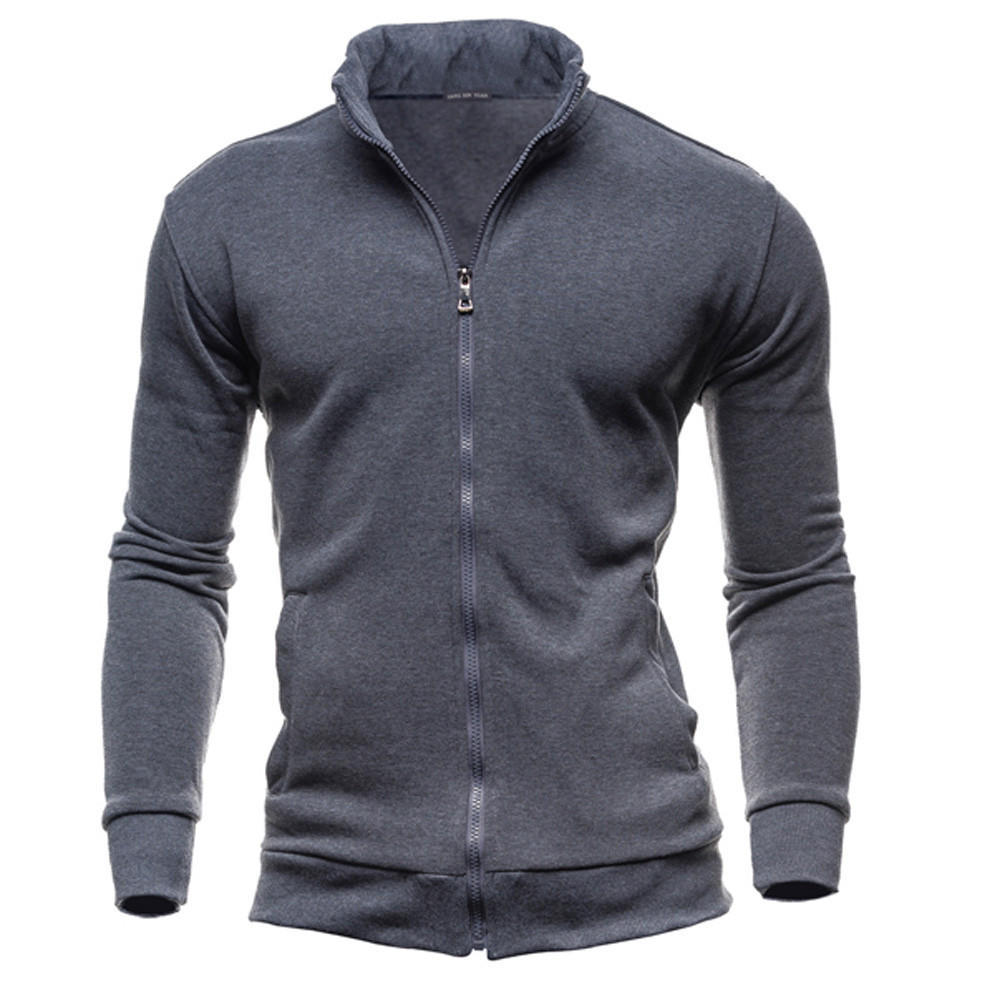 Men's  Winter Leisure Sports Cardigan Zipper Sweatshirts Tops Jacket Coat