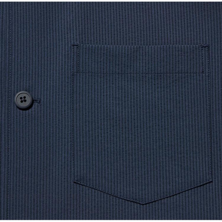 UNIQLO Solid Color Casual Loose Jacket Men jackets Dark-Blue 459530-68