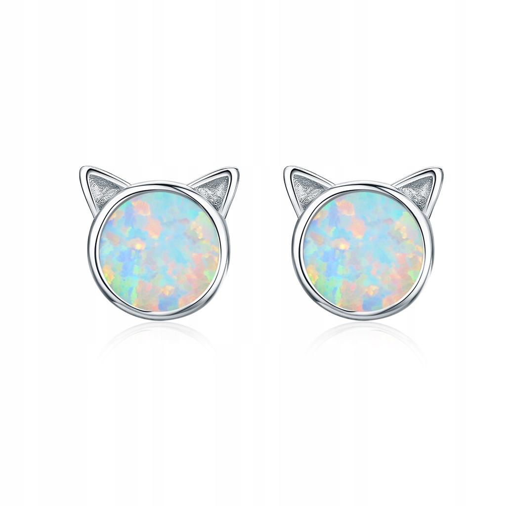 Delicate Earrings S925 Pearl Kittens Colorful Cat Gift