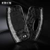 Abs Carbon Fiber Style Auto Key Fob Cover Case Fit For Ford Fiesta Focus 2 C-Max Ecosport S-Max Fusion Mondeo Protected Key Ring Remote Bag