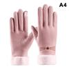 Winter Women'S Warm Gloves Have Windproof With Cute Cat And Cold Resistant Properties Thick Fur Lining And Touch Screen Gloves