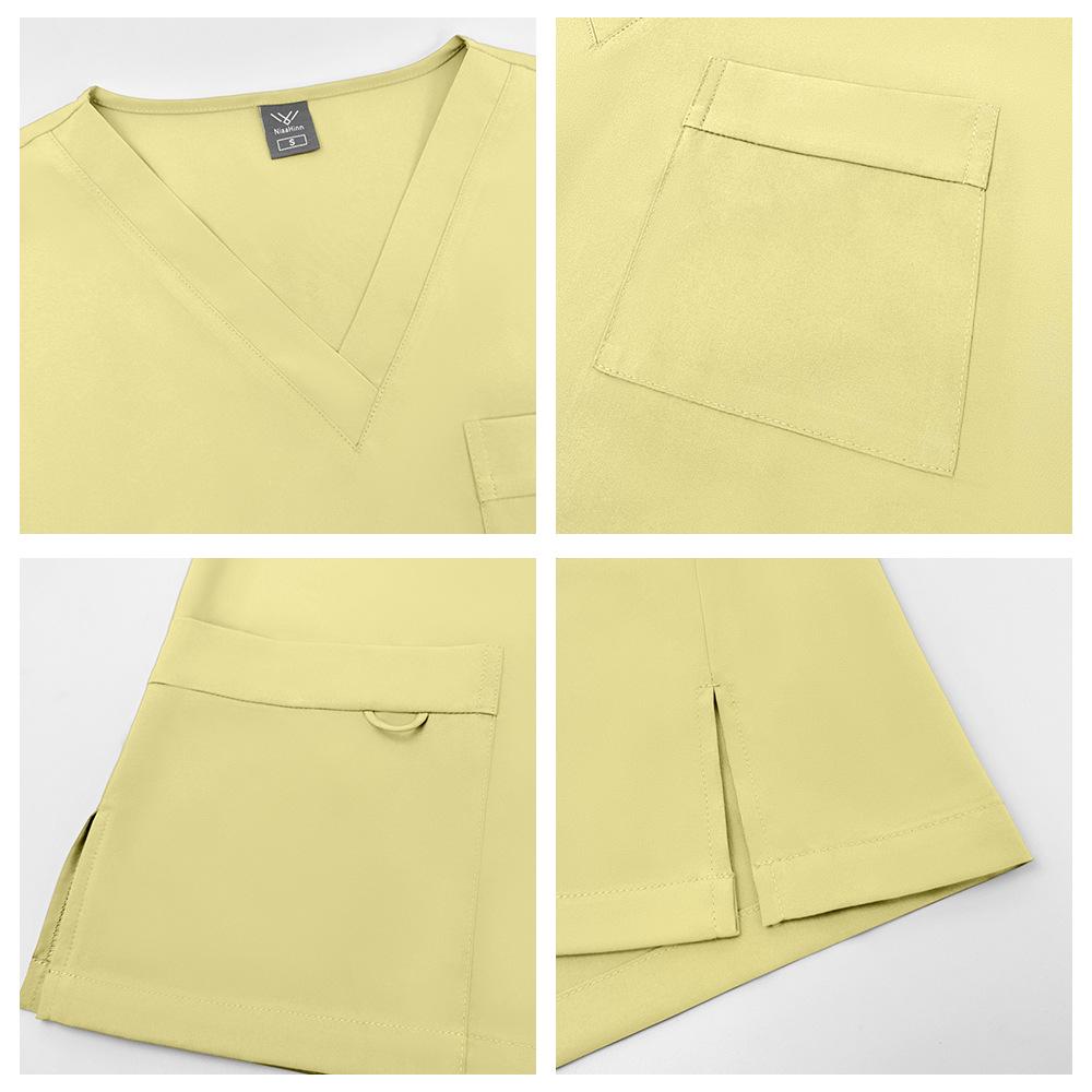 Unisex Plus Size Nurse and Salon Uniform Set - Various Colors Available