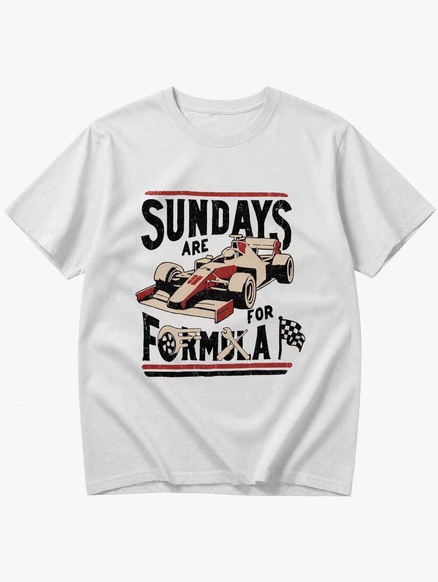 Sundays Are For Formula T-Shirt - Racing Car Vintage Graphic Tee S