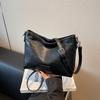 Simple Solid Color Crossbody Bags Women High Quality Commuting Daily Pack Korean Style Bucket Single Shoulder Bag Lady Handbags