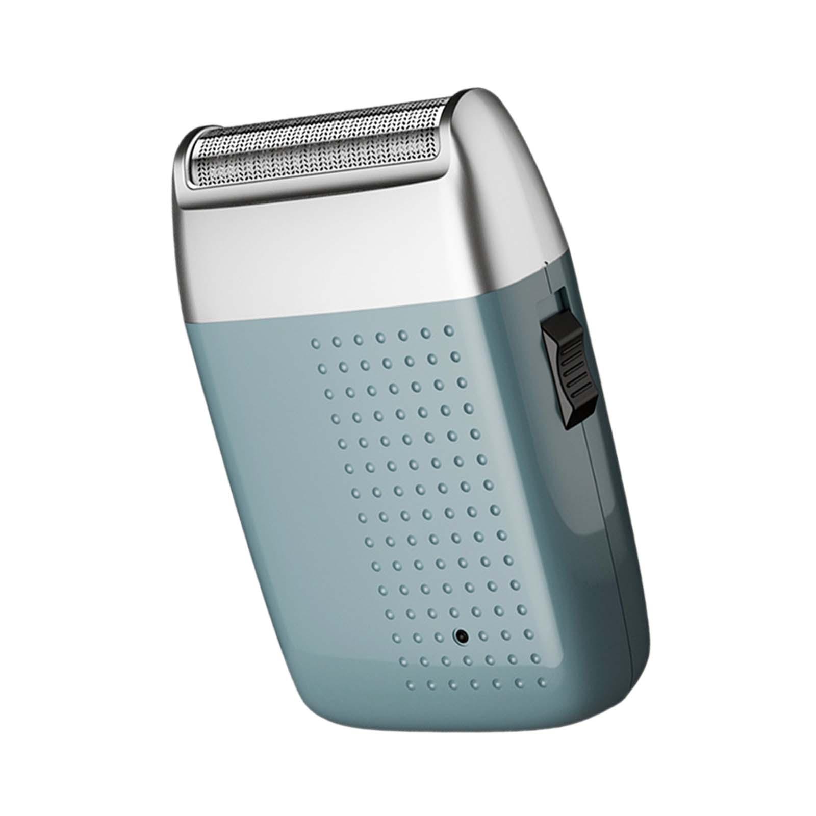 

Мини бритва для мужчин USB перезаряжаемая электрическая бритва для дома на открытом воздухе кемпинга синий