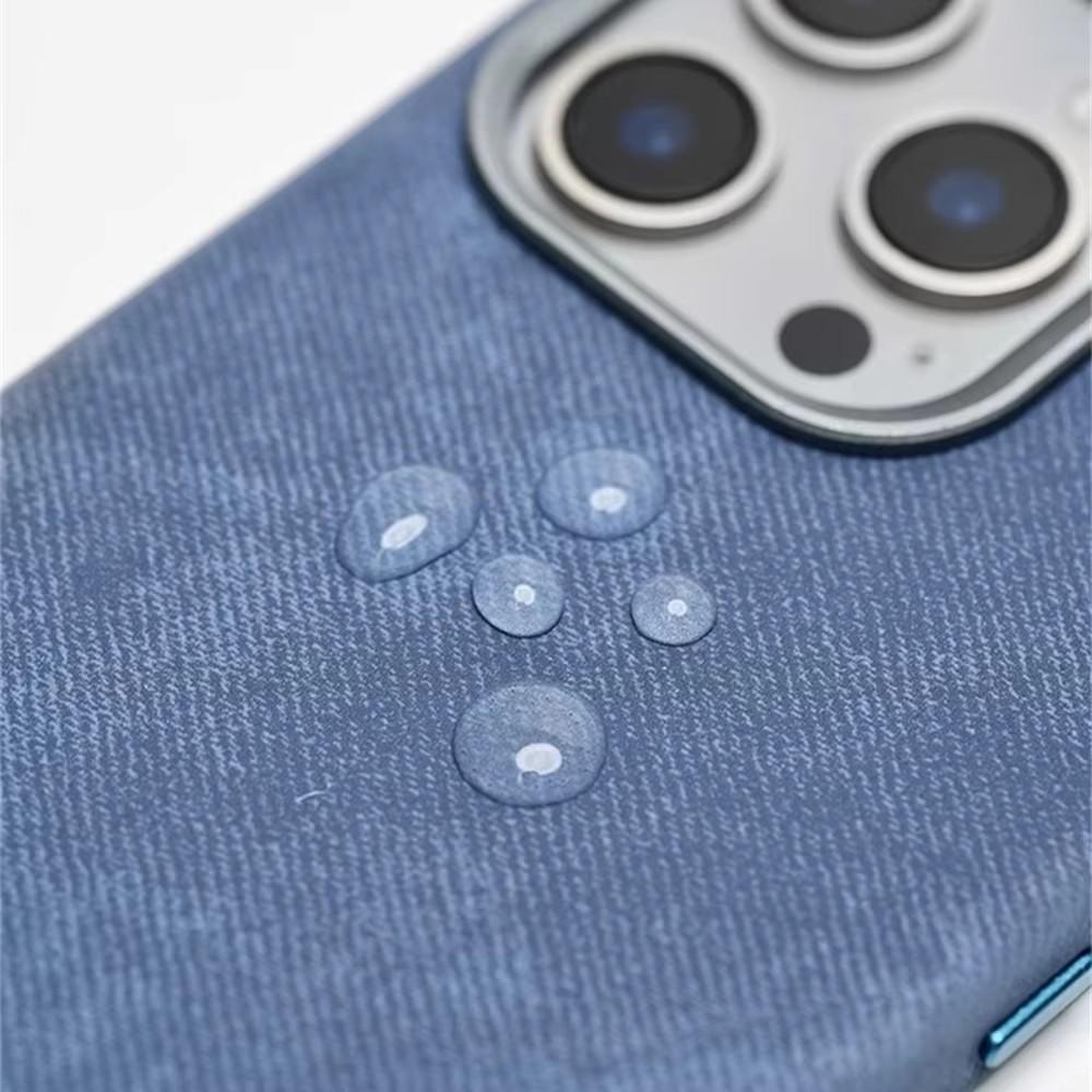 Funda de Cuero de Fibra de Lujo MagSafe Para iPhone 16 15 14 13 12 17 Pro Max Plus Carga Inalámbrica Magnética Aleación de Lente Cubierta a Prueba de Golpes