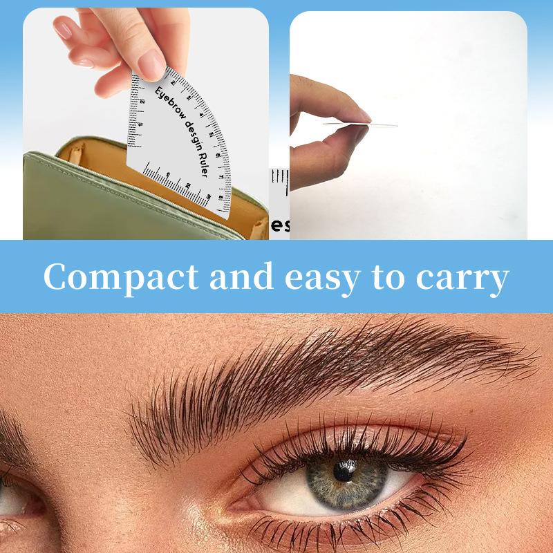 1PC Quick Eyebrow Painting Guide, Recyclable Eyebrow Makeup Drawing Guide Ruler Tattoo Supplies PVC