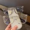 Übergroßer transparenter Brillenrahmen Unisex Blaulichtfilternde Computerbrille Schwarz Klare Gläser Brille Damen Herren