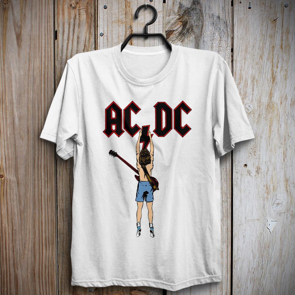 

Angus Young AC DC Rock N Rol T shirt Malcom Young Phil Rudd Back in Black Unisex T-Shirt XXXXL