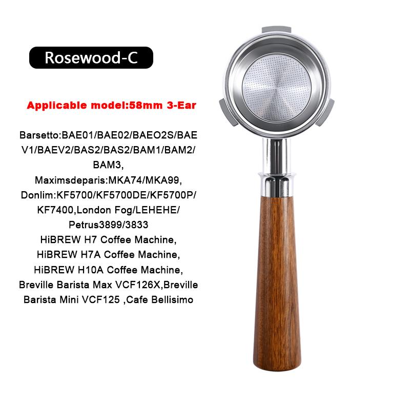 

58мм 3-вушковий Для Hibrew h7 h7a h10a Еспресо Бездонний Портафільтр Breville Barista Max/Mini/Signature Кошик для заварювання Інструменти бариста