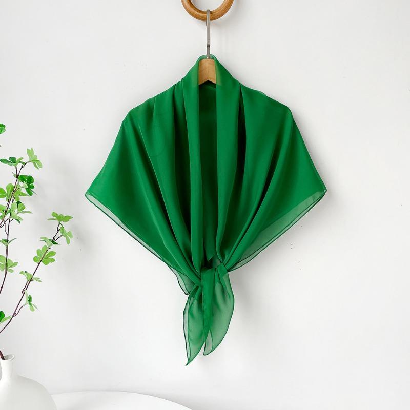 Silk Scarf Large Square Scarf High Sense Satin Chiffon Shawl Middle East Headscarf Women's Scarf