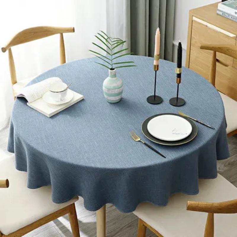 

Proud Rose Cotton Linen Table Cloths Nordic Tea Coffee Tablecloths Round Table Cover for Round Table Wedding Party Decorations 80cm round