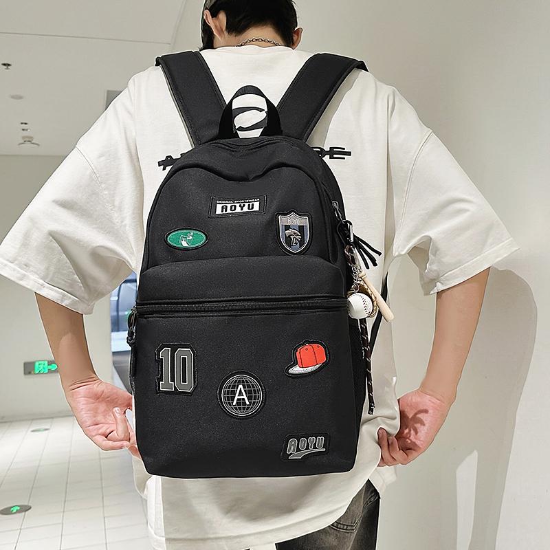 Print Student Schoolbag Unisex Lightweight Large Capacity Backpack