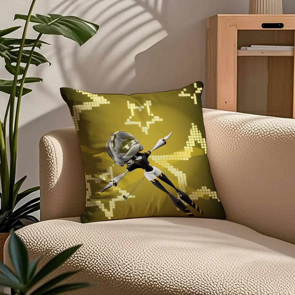 ANIME m-Murder d-Drones Kissenbezug Komfort Sofa Bett Seidig elegant Verdeckter Reißverschluss Benutzerdefinierte Dekorative Kissenhülle