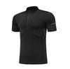 Men's Quick-Dry Half-Zip Fitness T-shirt - Summer Short Sleeve Running Top