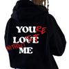 Women'S Fleece Shoulder Sleeve Sweater Plain Letter Print Kangaroo Pocket Drawstring Print Hoodie