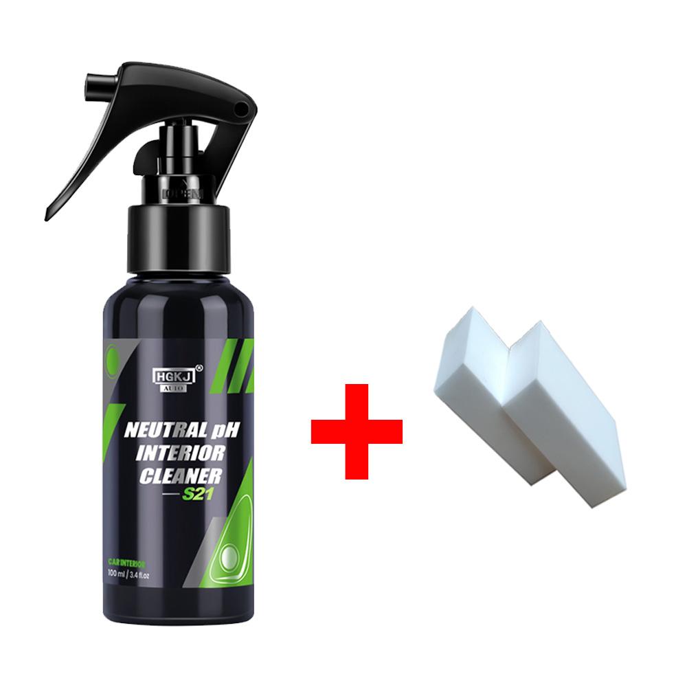 Spray Limpador de Interiores de Carro com pH Neutro Agente de Limpeza para Teto Painel Couro Tecido Spray Agente de Limpeza Acessórios para Carro