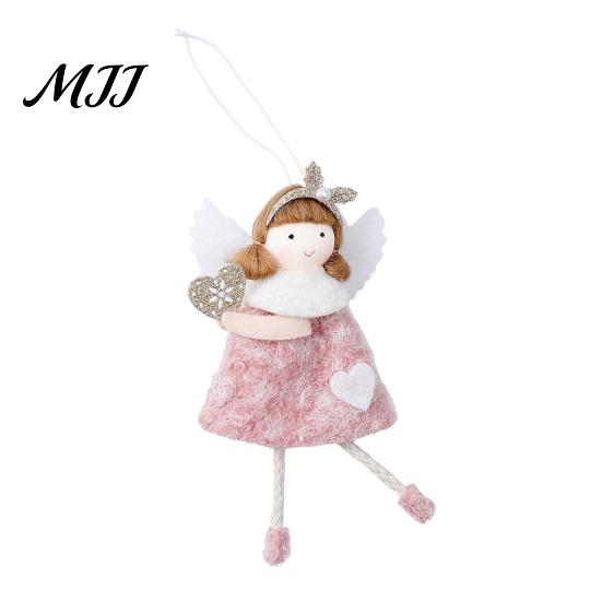 Soft Christmas Souvenir Plush Doll Ornament, Xmas Tree Decorative Angel Minimalist Home Holiday Decor Pendant for Tree, Winter Party Easy Hanging