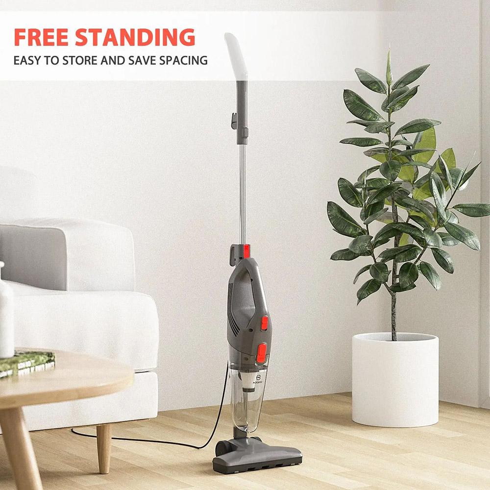 MOOSOO LT450 4-in-1 Corded Stick Vacuum Cleaner, 15kPa Powerful Suction, 0.8L Dust Cup, 4 Stages Filtration, Self-standing