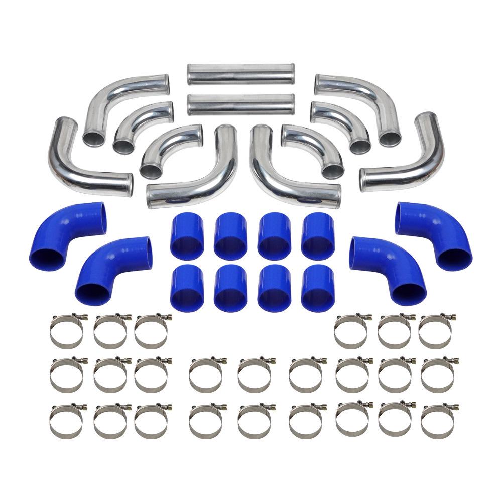 Aluminum Intercooler Pipe Kit, 12 Pieces, Compatible with Ford 6.0L (2003-2007)