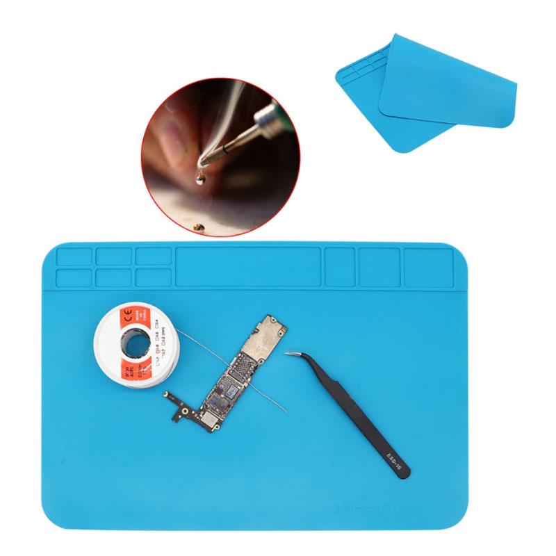 Anti-static Maintenance Work Mat Computer and Mobile Phone Repair Workbench Mat 20x30cm High Temperature Resistant Silicone Pad
