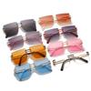 Glasses, Personalized Large-Frame Painted Double-Beam Square Glasses, Personalized Frameless Sunglasses For Women