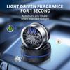 Solar Powered Speeding Wheel Car Air Freshener • Auto Rotating Dashboard Ornament • Cologne Scent for Men • Car Perfume Decor