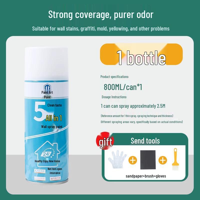 Indoor Wall Repair Spray - White Latex Paint for Easy Mending